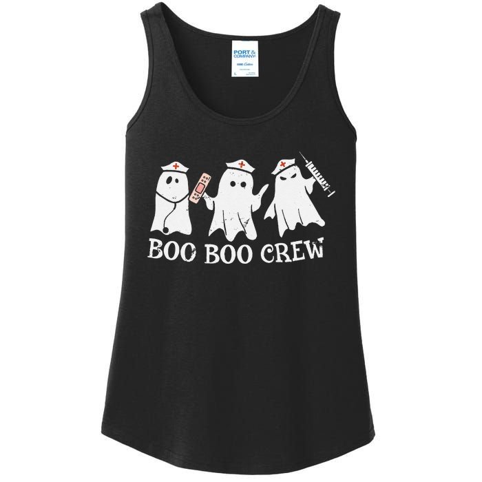 Vintage School ER RN ICU Halloween Ghost Boo Boo Crew Nurse Ladies Essential Tank