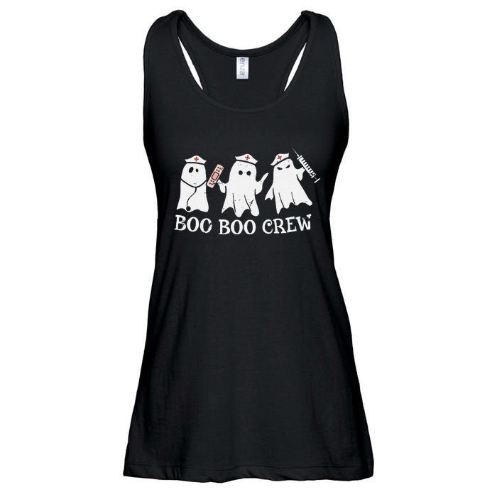 Vintage School ER RN ICU Halloween Ghost Boo Boo Crew Nurse Ladies Essential Flowy Tank