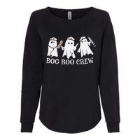 Vintage School ER RN ICU Halloween Ghost Boo Boo Crew Nurse Womens California Wash Sweatshirt