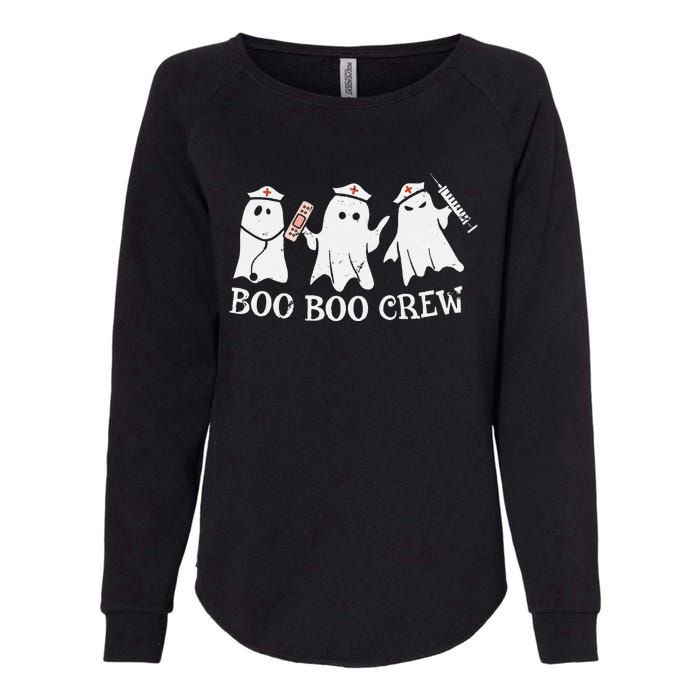 Vintage School ER RN ICU Halloween Ghost Boo Boo Crew Nurse Womens California Wash Sweatshirt