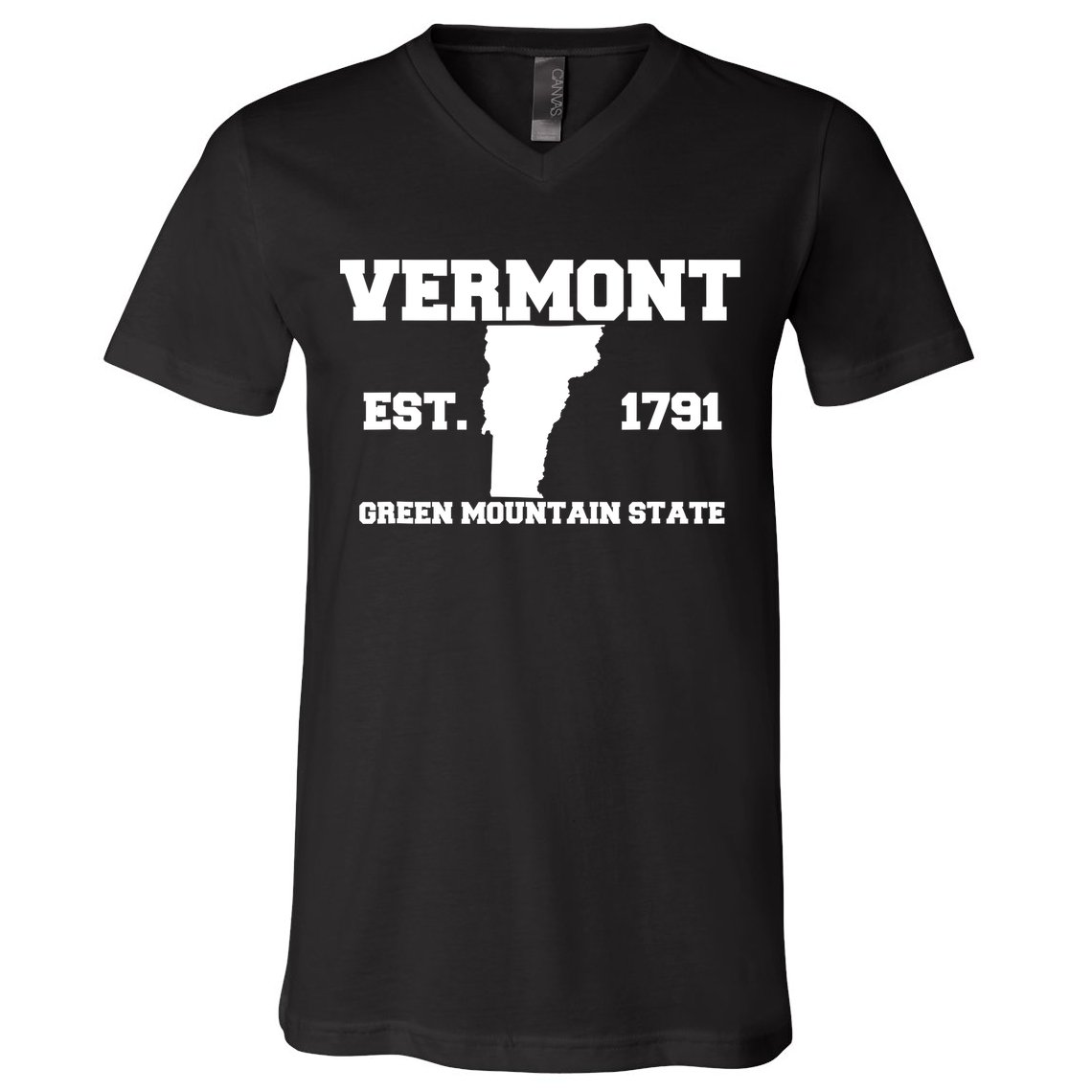 Vermont Souvenir Est 1791 Green Mountain For Men Women Kids V-Neck T-Shirt
