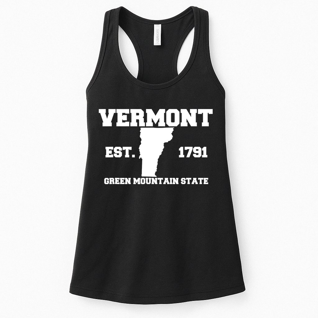 Vermont Souvenir Est 1791 Green Mountain For Men Women Kids Womens Tank Top