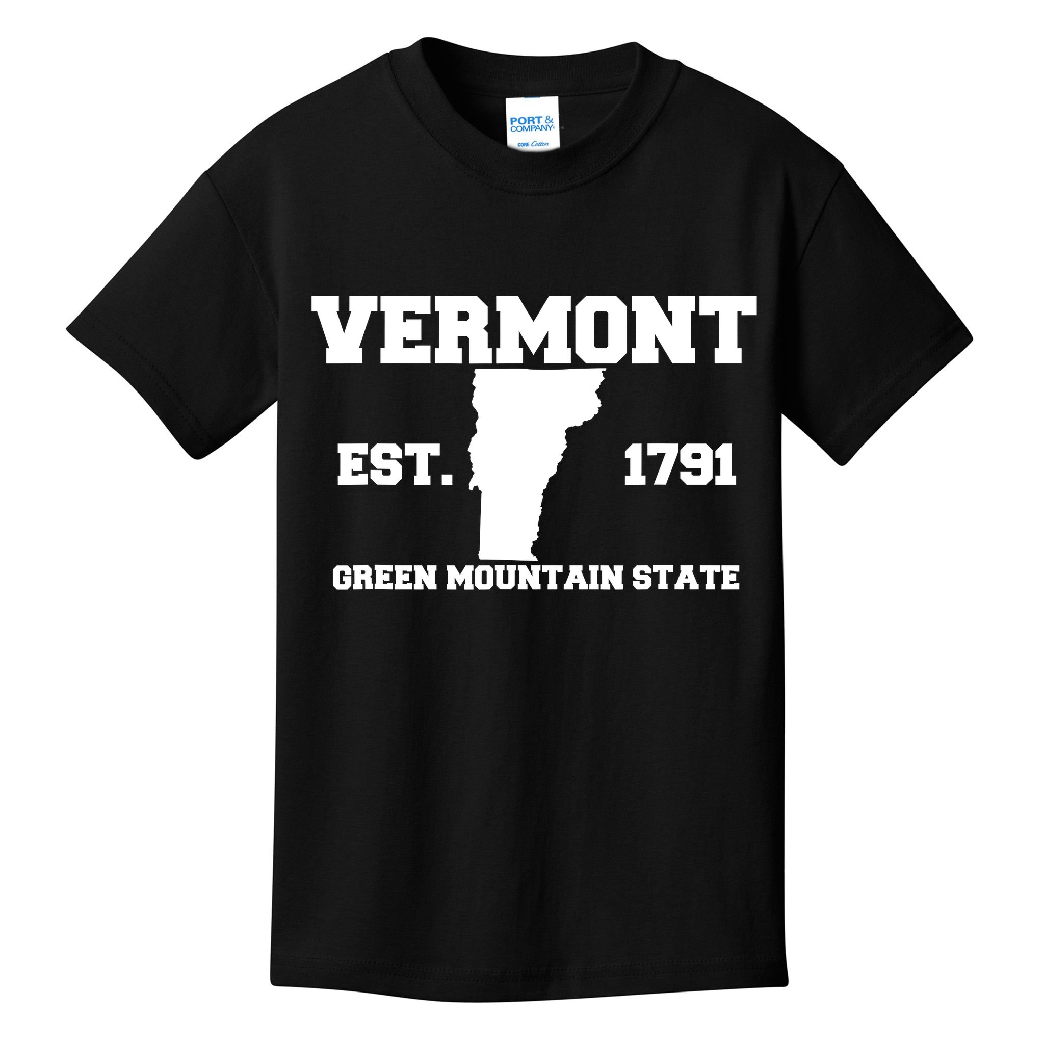 Vermont Souvenir Est 1791 Green Mountain For Men Women Kids Kids T-Shirt