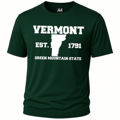 Vermont Souvenir Est 1791 Green Mountain For Men Women Kids Cooling Performance Crew T-Shirt