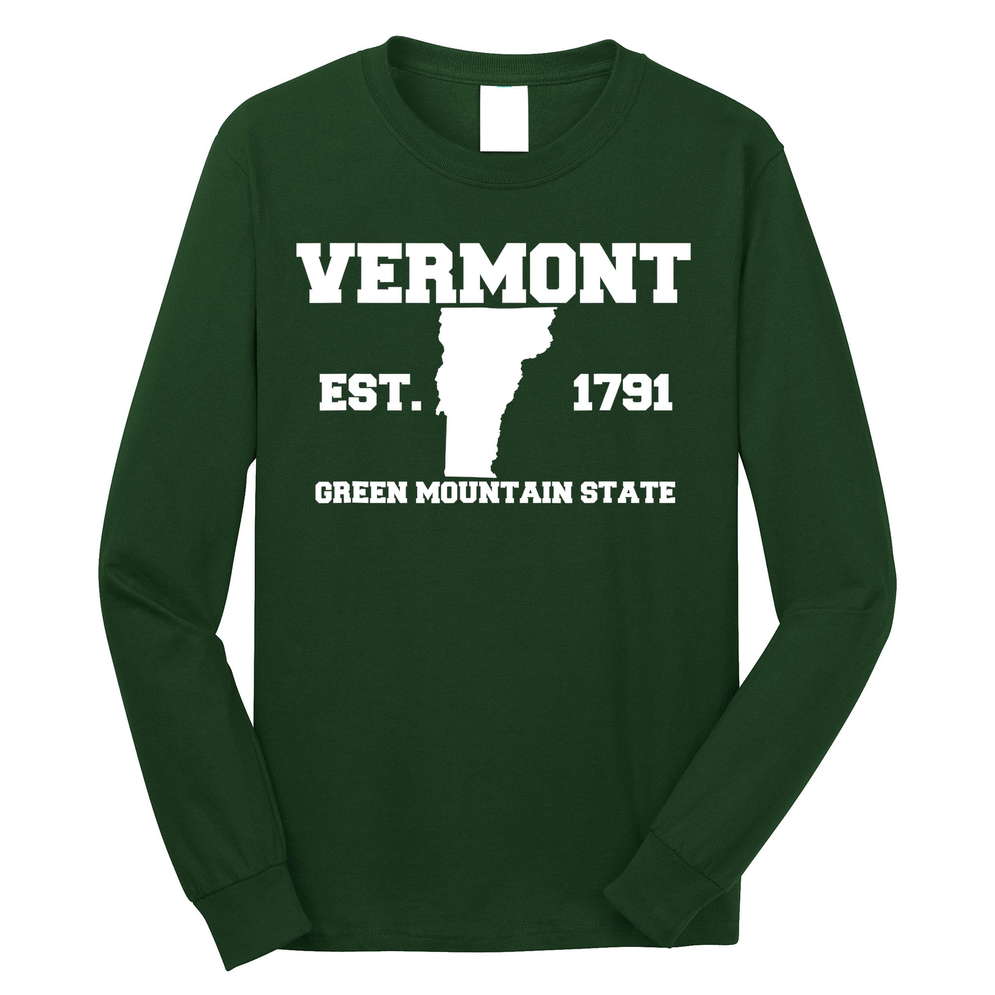 Vermont Souvenir Est 1791 Green Mountain For Men Women Kids Long Sleeve Shirt