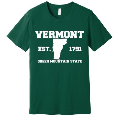 Vermont Souvenir Est 1791 Green Mountain For Men Women Kids Premium T-Shirt