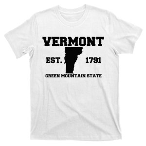 Vermont Souvenir Est 1791 Green Mountain T-Shirt