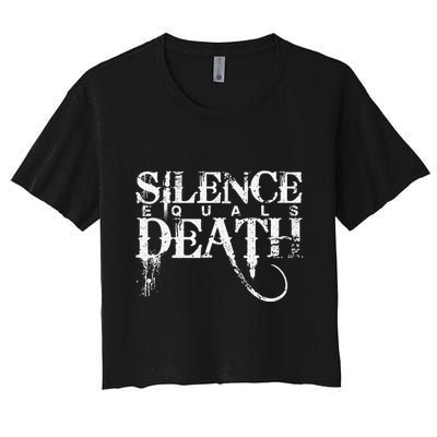 Vintage Silence Equals Hardcore Punk Death Rock Music Band Crop Top