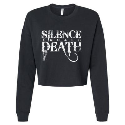 Vintage Silence Equals Hardcore Punk Death Rock Music Band Cropped Pullover Crew