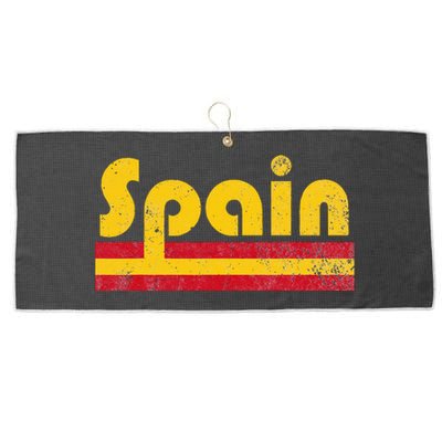 Vintage Spanish Flag Spain Pride Roots Heritage Gift Large Microfiber Waffle Golf Towel