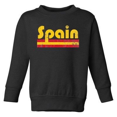 Vintage Spanish Flag Spain Pride Roots Heritage Gift Toddler Sweatshirt