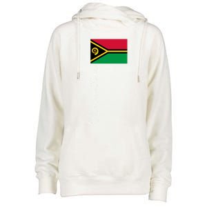 Vanuatu Signature Flag Pole Patriotic Cool Gift Womens Funnel Neck Pullover Hood