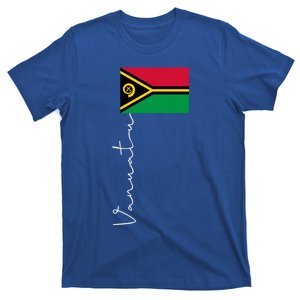 Vanuatu Signature Flag Pole Patriotic Cool Gift T-Shirt