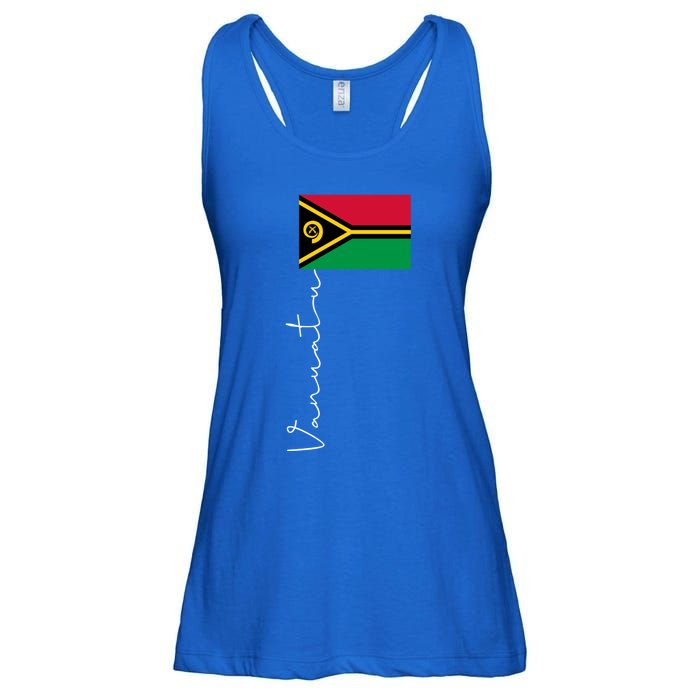 Vanuatu Signature Flag Pole Patriotic Cool Gift Ladies Essential Flowy Tank