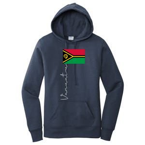 Vanuatu Signature Flag Pole Patriotic Cool Gift Women's Pullover Hoodie