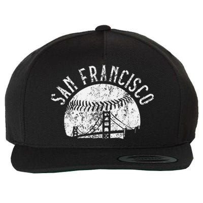 Vintage San Francisco California Skyline Apparel Wool Snapback Cap