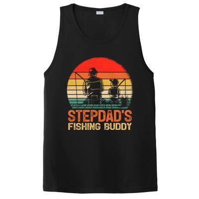 Vintage Stepdad's Fishing Buddy Fishing Father's Day Meaningful Gift PosiCharge Competitor Tank