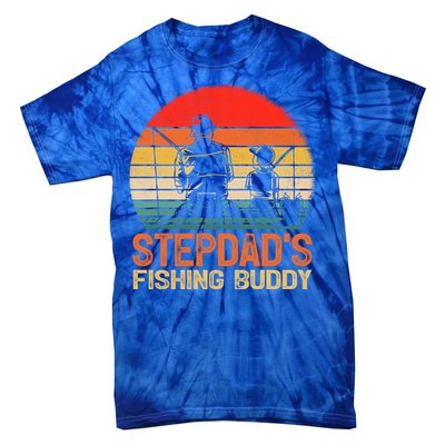 Vintage Stepdad's Fishing Buddy Fishing Father's Day Meaningful Gift Tie-Dye T-Shirt