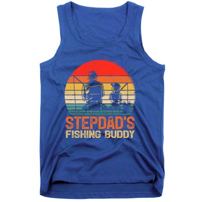 Vintage Stepdad's Fishing Buddy Fishing Father's Day Meaningful Gift Tank Top