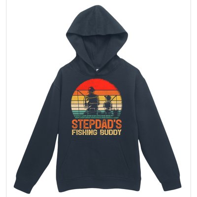 Vintage Stepdad's Fishing Buddy Fishing Father's Day Meaningful Gift Urban Pullover Hoodie