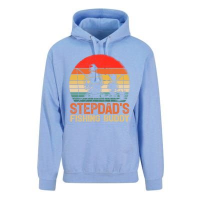 Vintage Stepdad's Fishing Buddy Fishing Father's Day Meaningful Gift Unisex Surf Hoodie