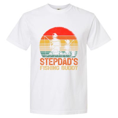 Vintage Stepdad's Fishing Buddy Fishing Father's Day Meaningful Gift Garment-Dyed Heavyweight T-Shirt