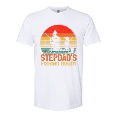 Vintage Stepdad's Fishing Buddy Fishing Father's Day Meaningful Gift Softstyle CVC T-Shirt