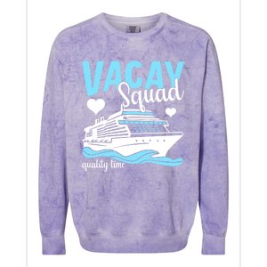 Vacay Squad Family Cruise Vacation Gift Colorblast Crewneck Sweatshirt