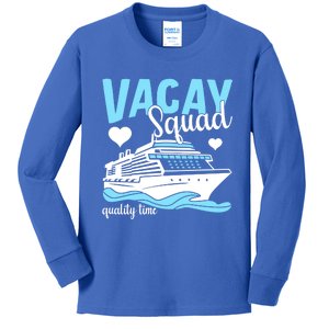 Vacay Squad Family Cruise Vacation Gift Kids Long Sleeve Shirt