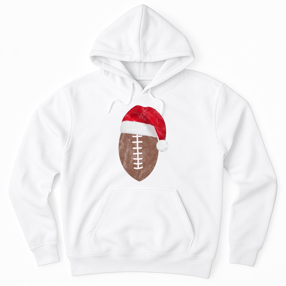 Vintage Santa Football Lover Christmas Hoodie