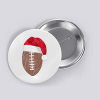 Vintage Santa Football Lover Christmas Button