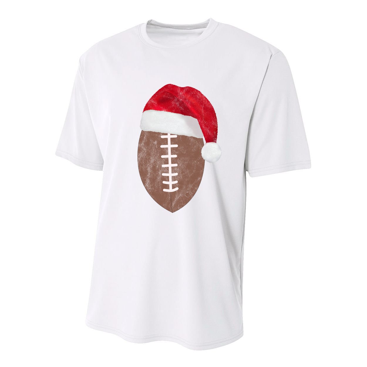 Vintage Santa Football Lover Christmas Youth Performance Sprint T-Shirt
