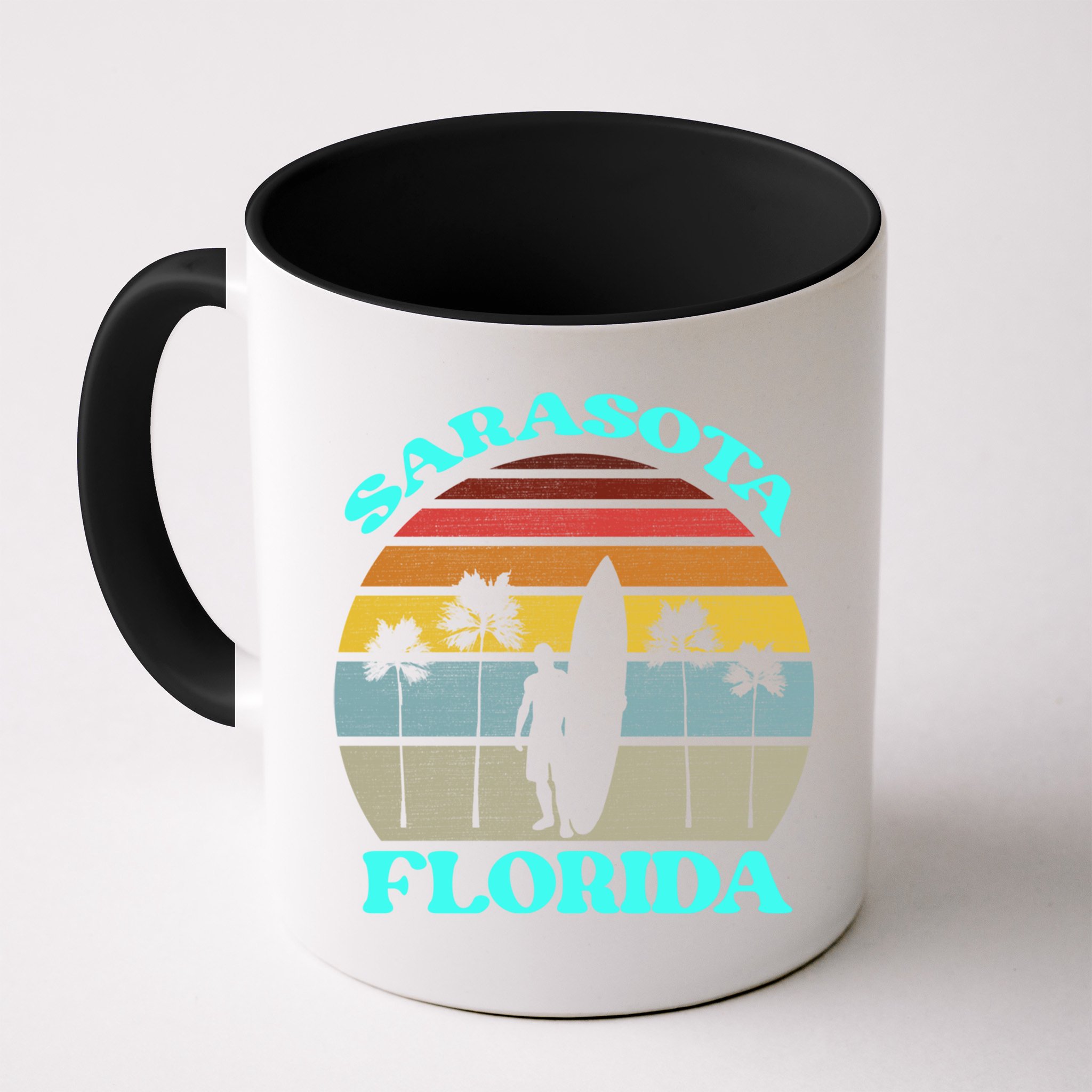 Vintage Sarasota Florida Summer Travel 80s Beach Souvenirs Gift Mug