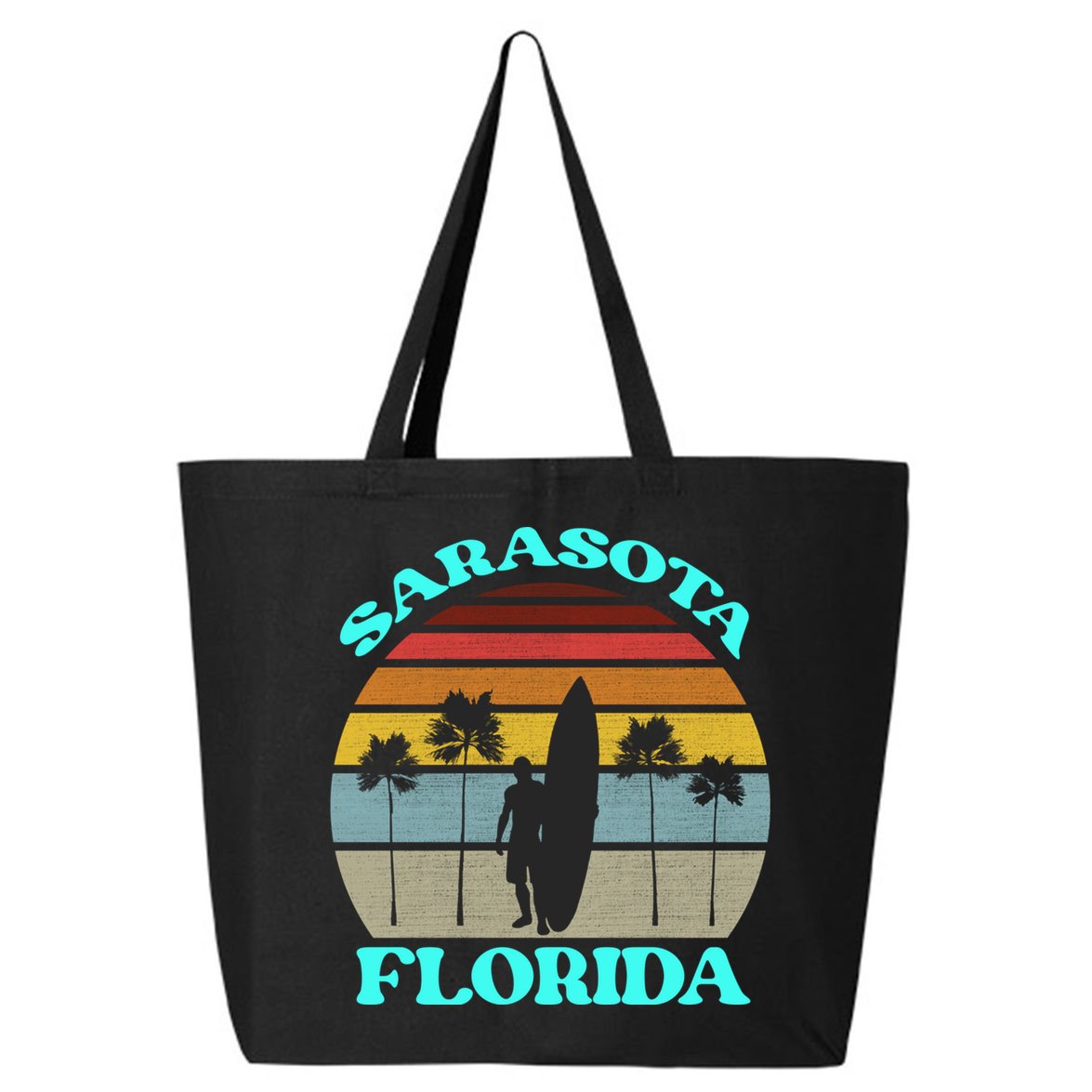 Vintage Sarasota Florida Summer Travel 80s Beach Souvenirs Gift 25L Jumbo Tote