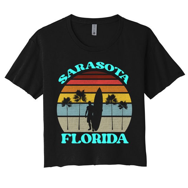 Vintage Sarasota Florida Summer Travel 80s Beach Souvenirs Gift Crop Top