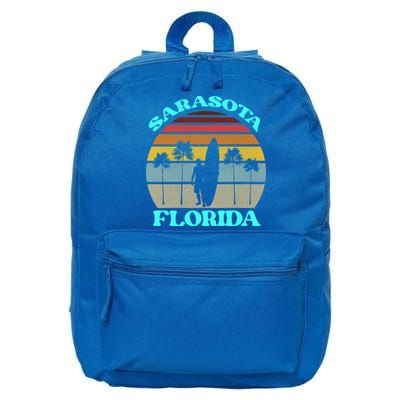Vintage Sarasota Florida Summer Travel 80s Beach Souvenirs Gift 16 in Basic Backpack