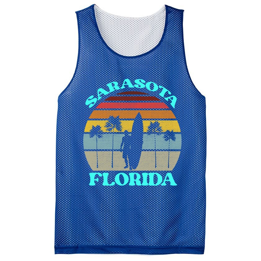 Vintage Sarasota Florida Summer Travel 80s Beach Souvenirs Gift Mesh Reversible Basketball Jersey Tank