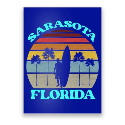 Vintage Sarasota Florida Summer Travel 80s Beach Souvenirs Gift Poster
