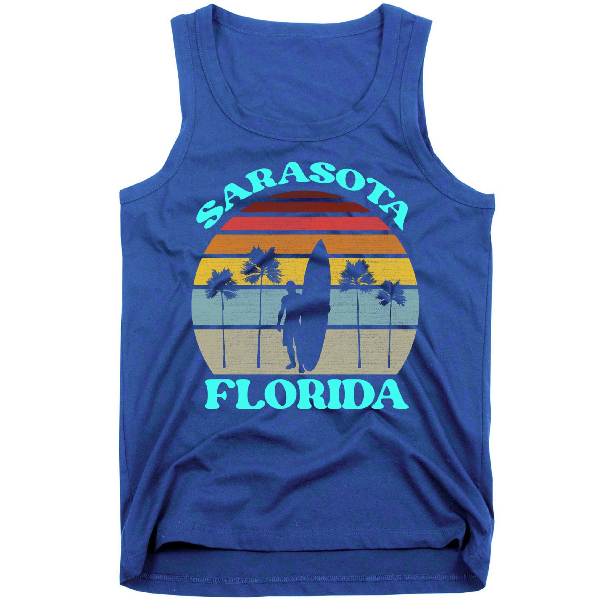 Vintage Sarasota Florida Summer Travel 80s Beach Souvenirs Gift Tank Top