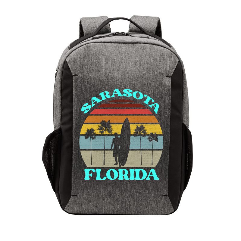 Vintage Sarasota Florida Summer Travel 80s Beach Souvenirs Gift Vector Backpack