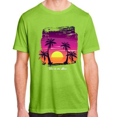 Vintage Sunset Fun In The Sun Summer Beach Funny Gift Adult ChromaSoft Performance T-Shirt