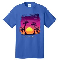 Vintage Sunset Fun In The Sun Summer Beach Funny Gift Tall T-Shirt