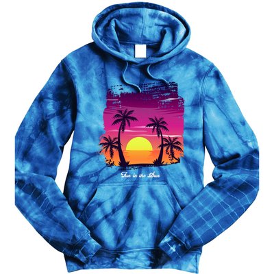 Vintage Sunset Fun In The Sun Summer Beach Funny Gift Tie Dye Hoodie