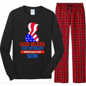 Veteran Son For Proud Dad Mom Mother Father Cool Gift Long Sleeve Pajama Set