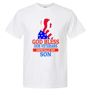 Veteran Son For Proud Dad Mom Mother Father Cool Gift Garment-Dyed Heavyweight T-Shirt