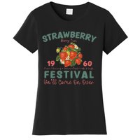 Vintage Strawberry Festival A Berry Good Times Garden Women's T-Shirt