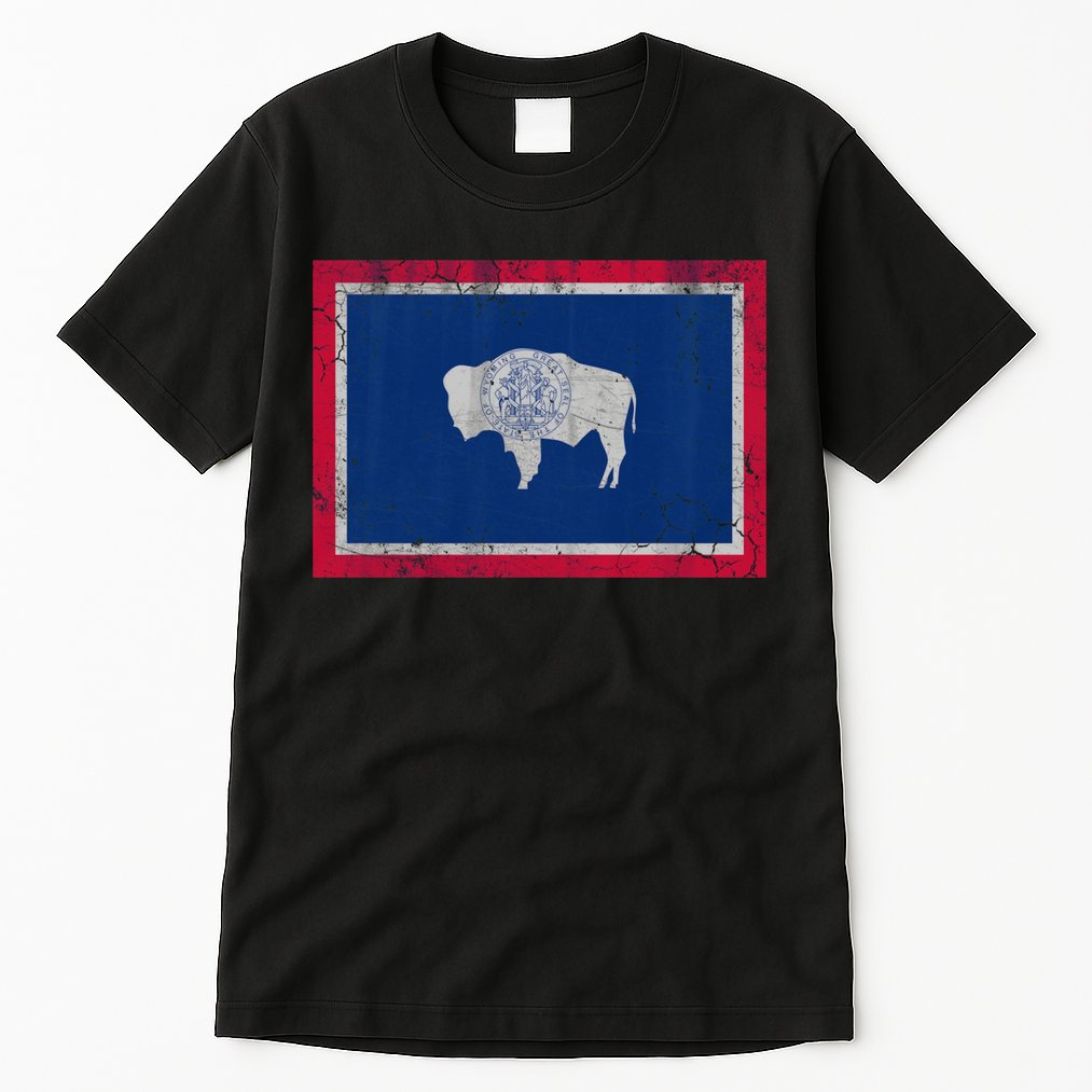 Vintage State Flag Of Wyoming Tall T-Shirt