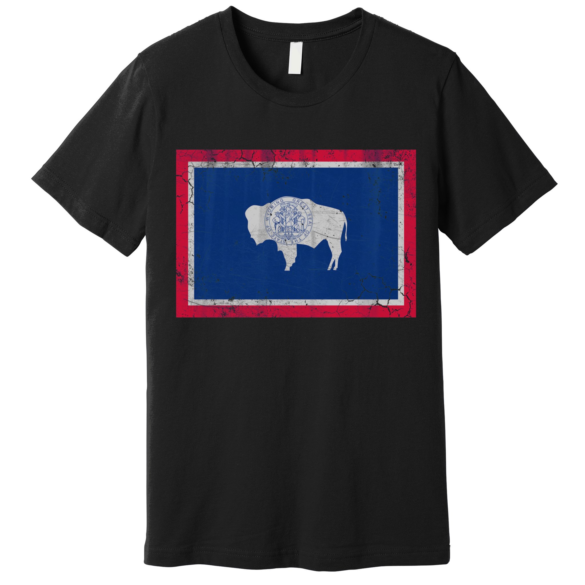 Vintage State Flag Of Wyoming Premium T-Shirt