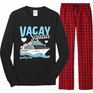 Vacay Squad Family Cruise Vacation Gift Long Sleeve Pajama Set