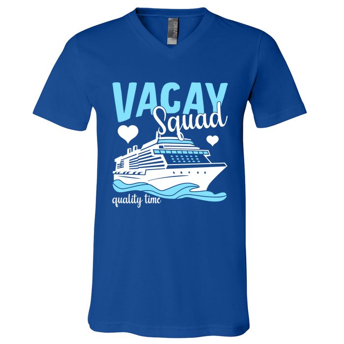 Vacay Squad Family Cruise Vacation Gift V-Neck T-Shirt